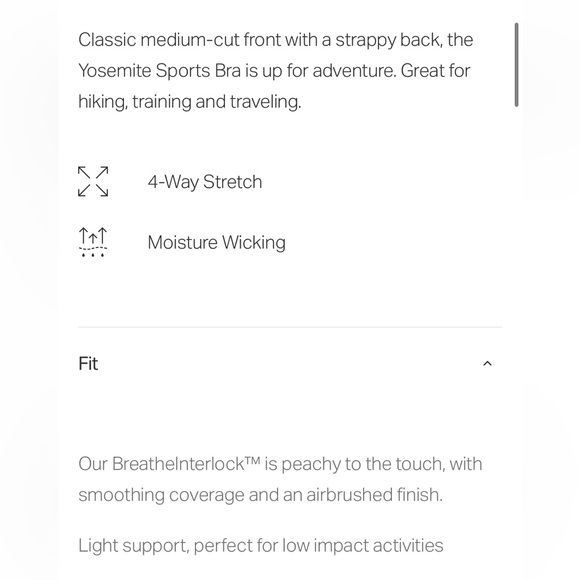 NEW Vuori Yosemite Bra Isle Blue Medium NWT - Picture 7 of 7